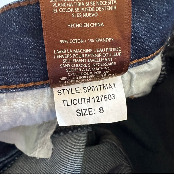 KUT FROM THE KLOTH BOYFRIEND DISTRESSED MID-RISE ROLL-UP STRAIGHT-LEG JEANS. Sz8 - Picture 11 of 13